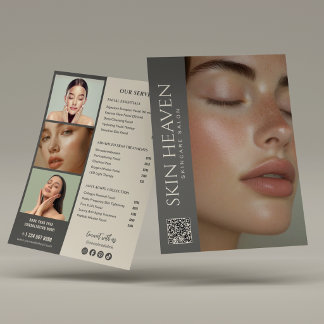 Moderna neutrala hudvårdstjänster Spa-tjänster | P Reklamblad