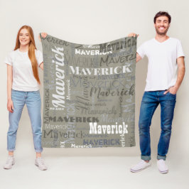 Moderna Neutralter vid Namn som repeterar Mönster Fleecefilt