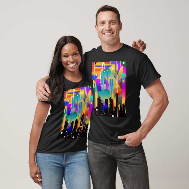 Moderna New York Geometriska Former Abstrakt T Shirt (Unisex)
