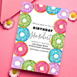 moderna nötter bakar färglös grädde BIRTHDAY Inbjudningar