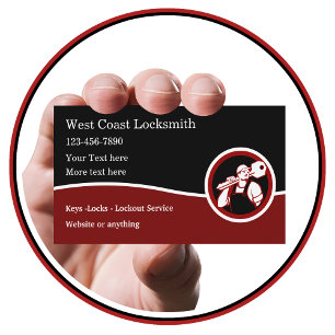 Moderna nya Locksmith-Affärskort Visitkort