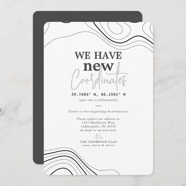 Moderna nya samordnare Gråttets Flytta Meddelande (Fram/baksida)