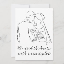 moderna nygifta elopement-kunngöranden inbjudningar