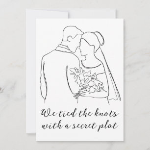 moderna nygifta elopement-kunngöranden inbjudningar
