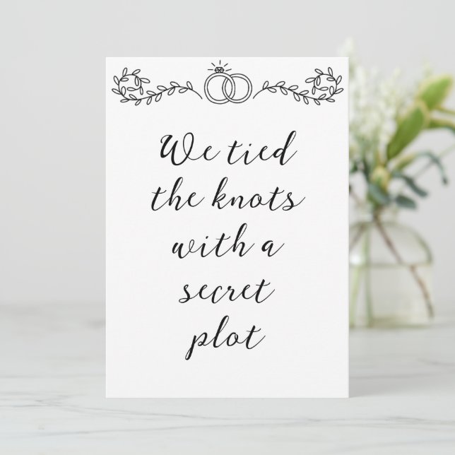 moderna nygifta parets bröllopsannonser inbjudningar (Stående Fram)