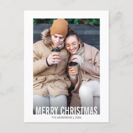 Moderna och djärva julfirande fotoidéer för vykort