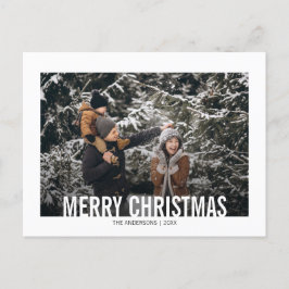Moderna och djärva julfirande fotopostkort helg vykort