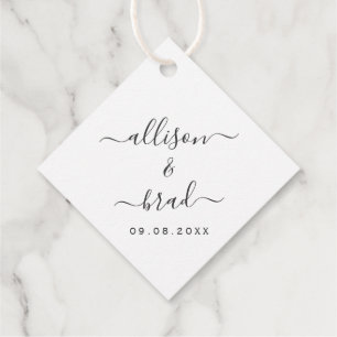 Moderna och Elegant bröllop-Märkre för favoriter Gåvor Etiketter