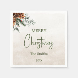 Moderna och elegant fir-koner pappersservett