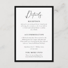 Moderna och Eleganta Ramdetaljer Inneslutningskort Tilläggskort