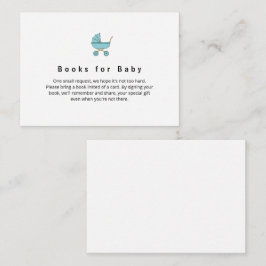 Moderna och minimalistiska blå vaggböcker för bebi tilläggskort