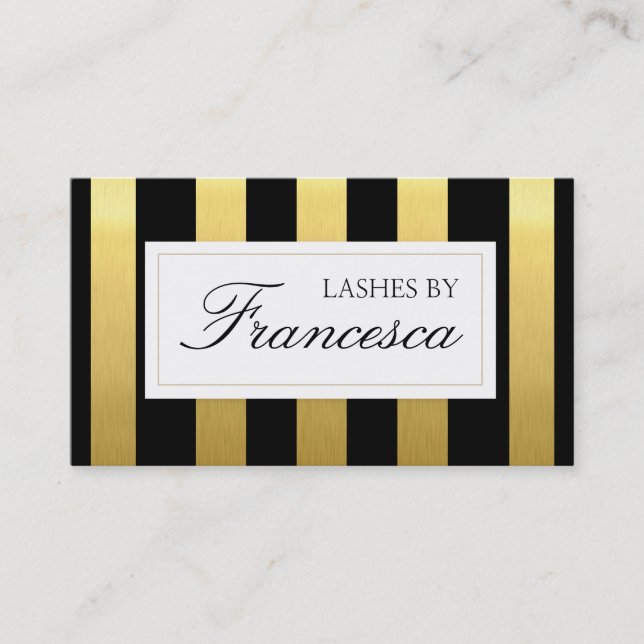 Moderna Ögonfransförlängningar Makeup Artist Visitkort (Framsida)
