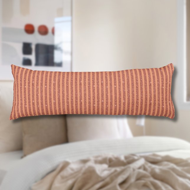 Moderna Orange Mango Glitter Streck Vertikalt Möns Kroppskudde (Skapare uppladdad)