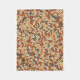 Moderna orange prickar fleecefilt
