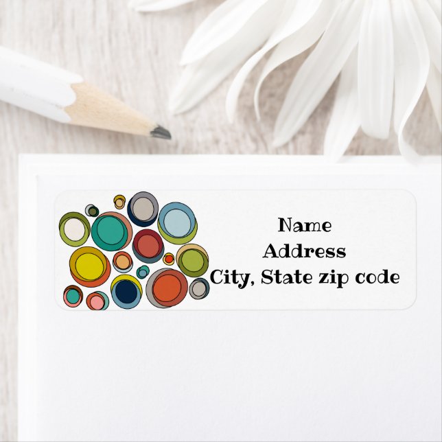 Moderna Ovaler i mitten av århundradet Returadress Etikett (Insitu)