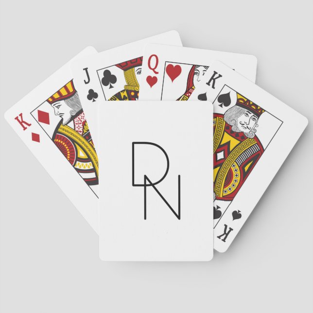 Moderna överlappande initialer casinokort (Baksidan)