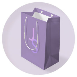 Moderna överlappande initialer med monogram | Lila