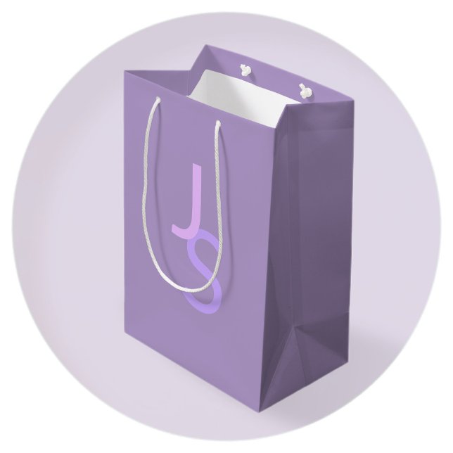 Moderna överlappande initialer med monogram | Lila (Skapare uppladdad)