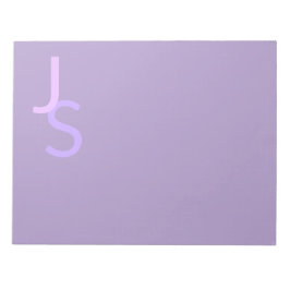 Moderna överlappande initialer med monogram | Lila Anteckningsblock