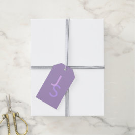 Moderna överlappande initialer med monogram | Lila Presentetikett
