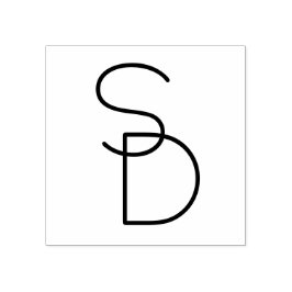 Moderna överlappande initialer stämpel