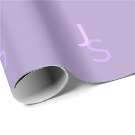 Moderna överlappande monograminitialer | Lila Presentpapper