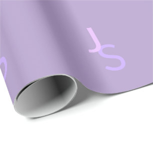 Moderna överlappande monograminitialer Lila Presentpapper