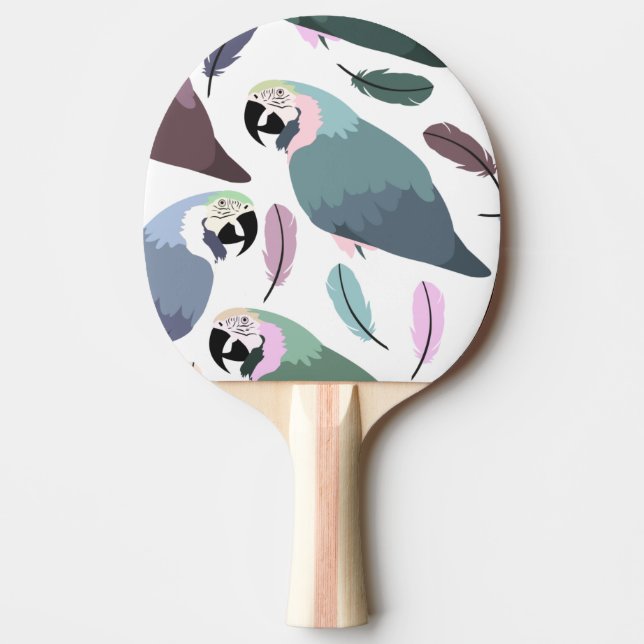 Moderna papegojor tropiskt mönster  pingisracket (Framsidan)