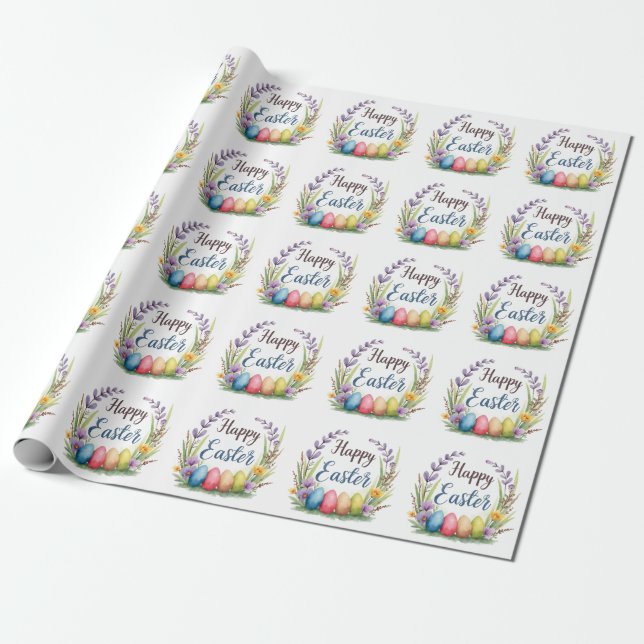 Moderna påskägg vacker samling presentpapper (Utrullad)