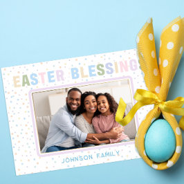 Moderna påskhälsningar Watercolor Foto Kort