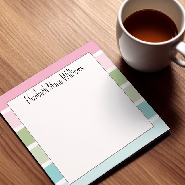 Moderna pastellränder post-it block (Skapare uppladdad)
