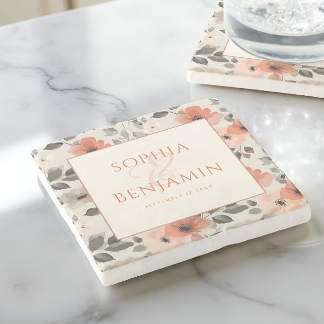 Moderna Persikosten Coasters Stenunderlägg (Skapare uppladdad)