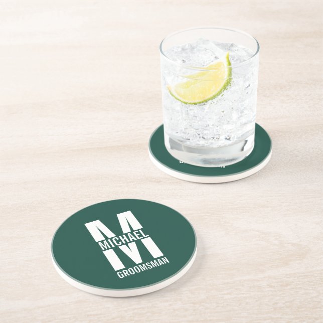 Moderna personliga bröllopsplatser med monogram oc underlägg (Sidan)
