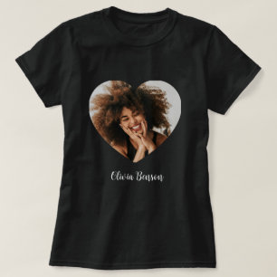 Moderna Personliga Foto och Namn Skapa din egen T Shirt