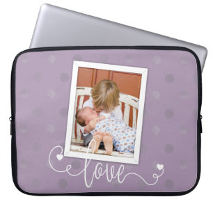 Moderna personliga inramade fotopunkter laptop fodral