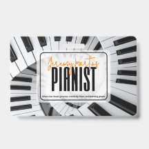 Moderna pianospiraler Svart & Vitt Orange pianist