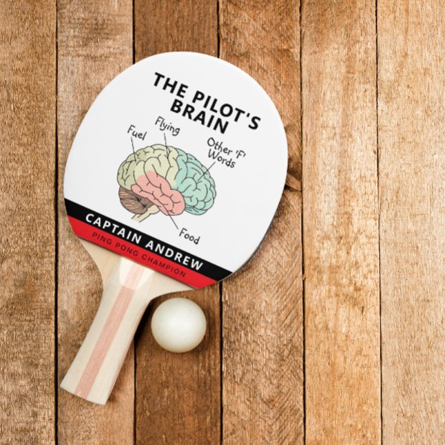 Moderna Pilot Pingis Mästare Namn Röd Svart (Modern pilot ping pong champion name ping pong paddle )