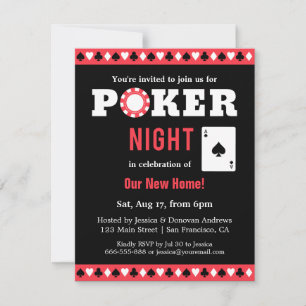 Moderna Pokerspel Kvälls Festinbjudningar Inbjudningar