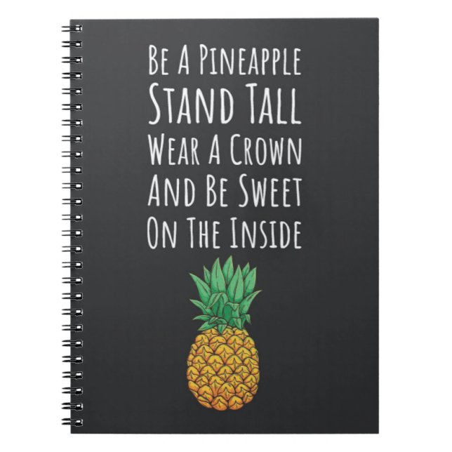 Moderna presentidéer med ananas - Tropisk elegant  Anteckningsbok (Framsidan)