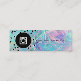 Moderna prickar, iriserande Instagram socialt medi Mini Visitkort
