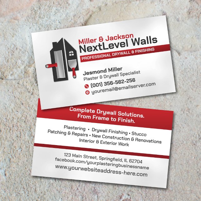 Moderna professionella gipstjänster  visitkort (Skapare uppladdad)