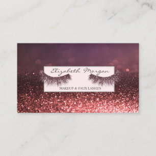 Moderna professionella glitter-bokeh-falska ögonfr visitkort