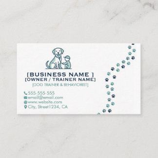 Moderna Professionella Hundtränare & Beteendevetar Visitkort