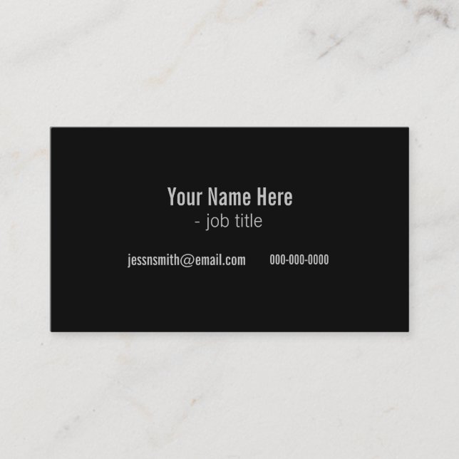 moderna profilkort för coola, svart och vitt visitkort (Framsida)