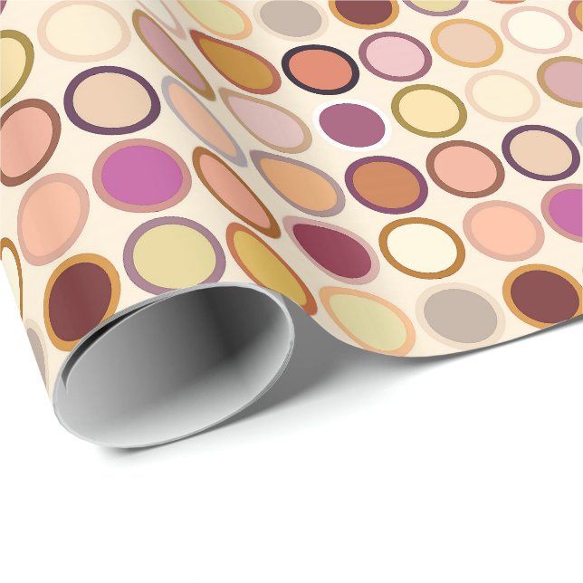 Moderna punkter i mitten av århundradet - beige oc presentpapper (Rullad Hörn)