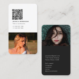 moderna QR-kodfoto, nätverk Visitkort