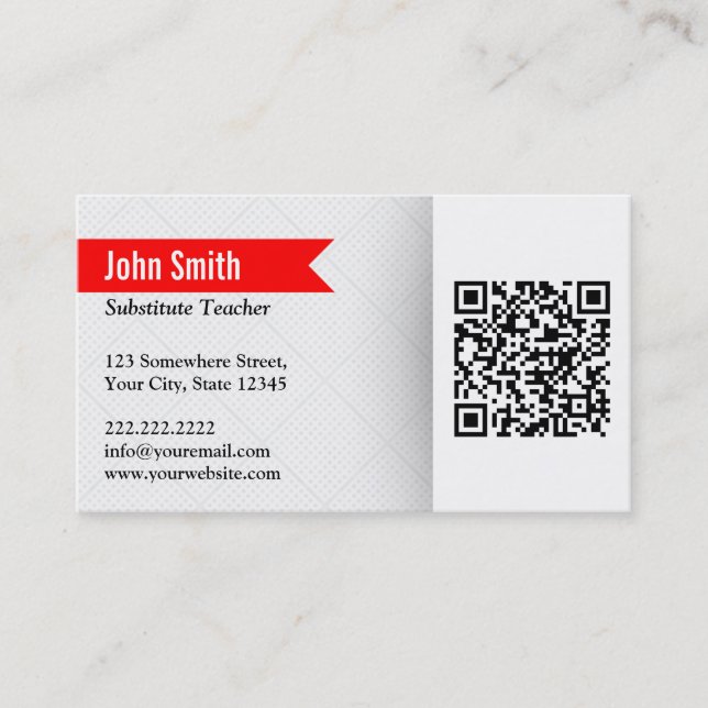 Moderna QR kodifierar den tillförordnade Visitkort (Framsida)