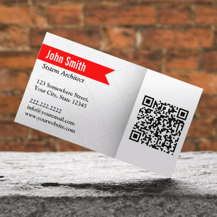 Moderna QR kodifierar systemarkitektvisitkorten Visitkort