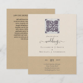 Moderna QR-skanningskod Bröllopsräddningsdatum Inb