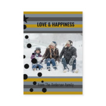 Moderna ränder Anpassad foto julgran Holiday